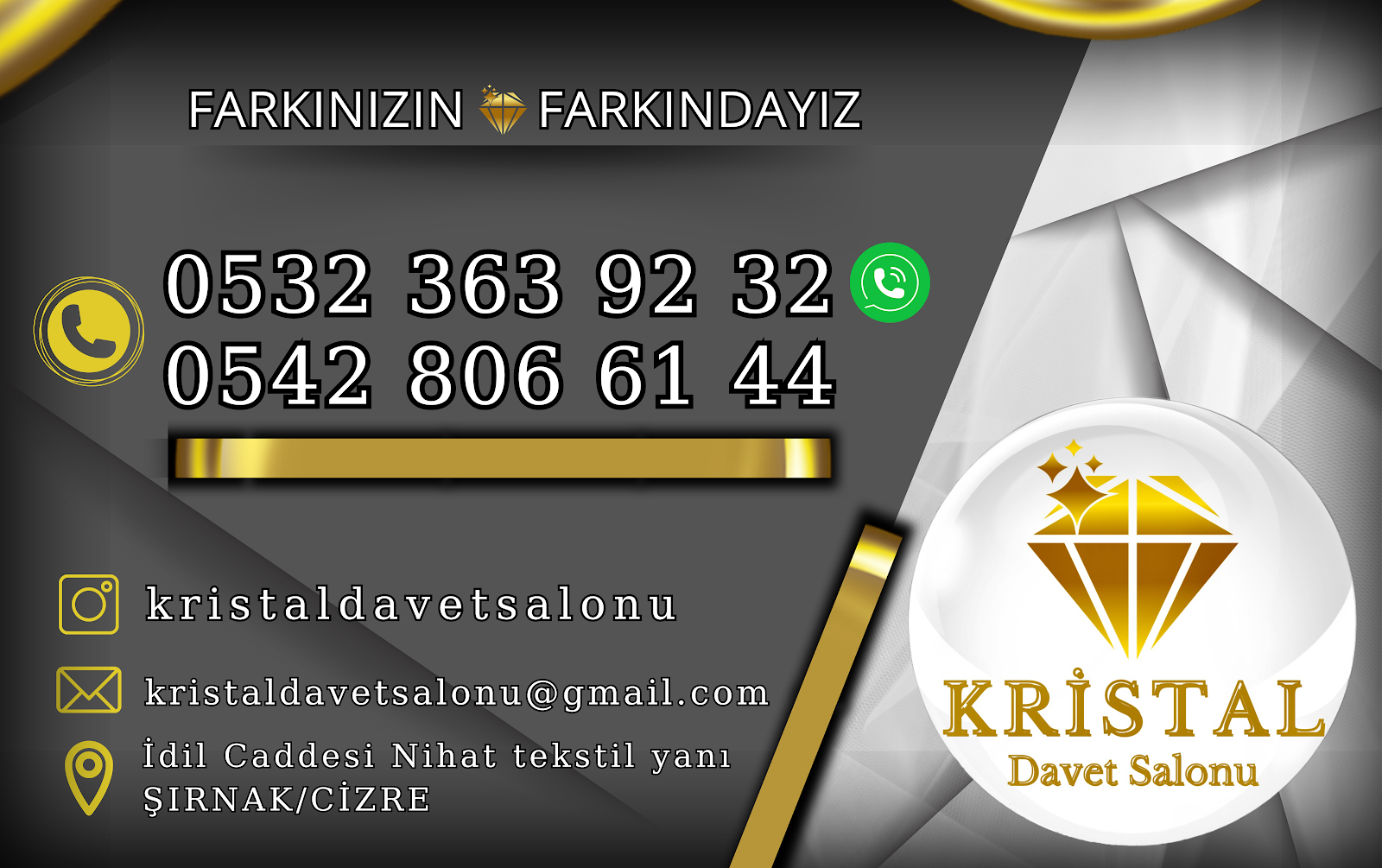 Kristal Davet Salonu Cizre kır düğünü mekanı — Cizre
